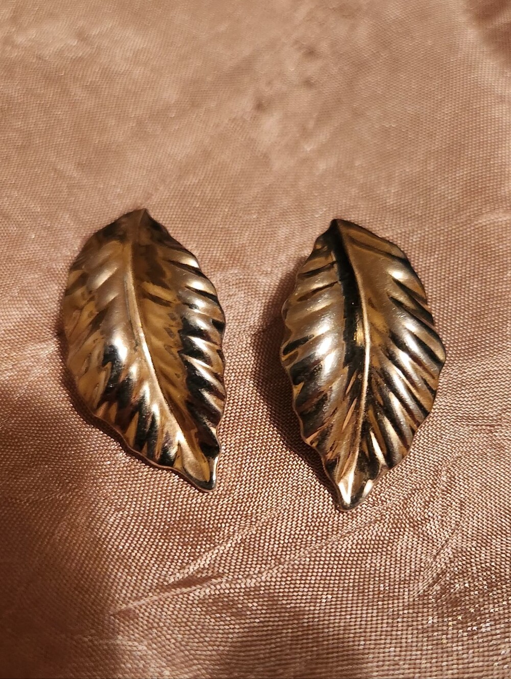 Gold Leaf Clip-On Earrings